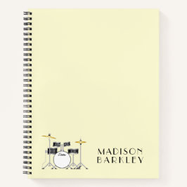 Drum Set Drummer Band Lehrer Musiker Notizbuch