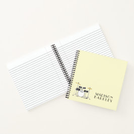 Drum Set Drummer Band Lehrer Musiker Notizbuch