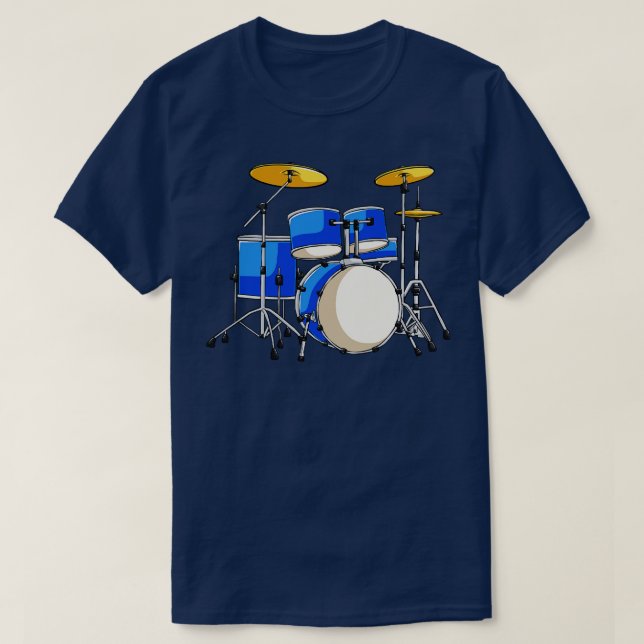 Drum Set Drums Drummer Rock T-Shirt (Design vorne)
