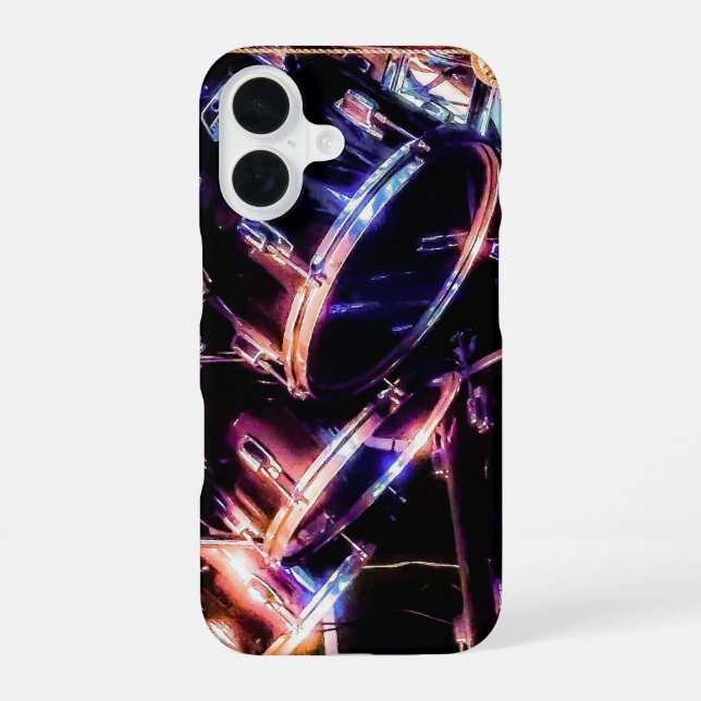 Drum Set iPhone 16 Hülle (Rückseite)