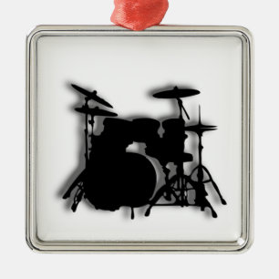 Drum Set Music Design Ornament Aus Metall