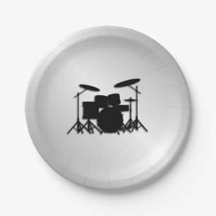 Drum Set Music Design Pappteller