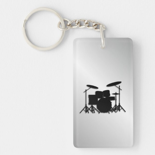 Drum Set Music Design Schlüsselanhänger (Vorderseite)