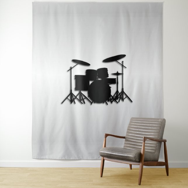 Drum Set Music Design Wandteppich (Beispiel)