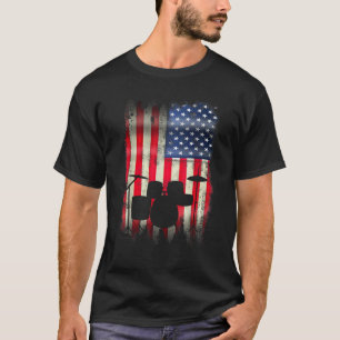 Drum Set USA Flag 4. Juli Patriotic D T-Shirt