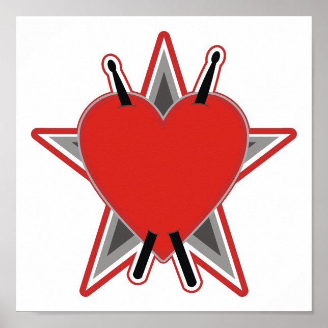 Drum Stick Tattoo Poster (Vorne)