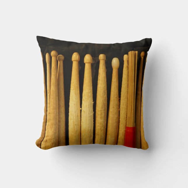 Drum Sticks Drummer Musiker Schlagzeug Pilz Kissen (Vorderseite)