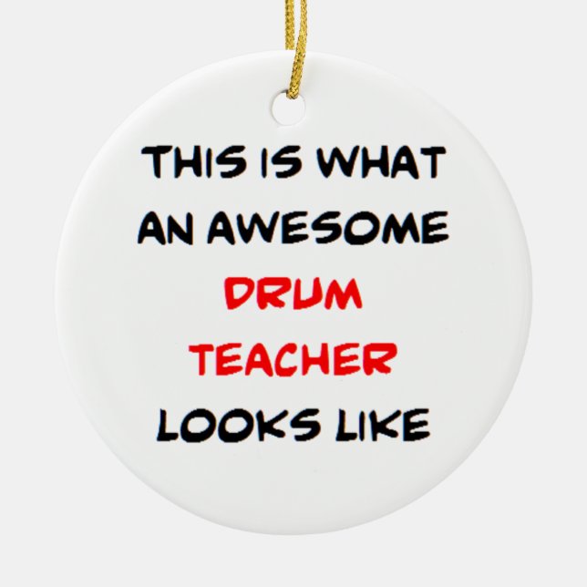 drum teacher, awesome keramik ornament (Vorne)