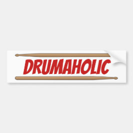 Drumaholic Drummer Fun Percussionist Musician Autoaufkleber