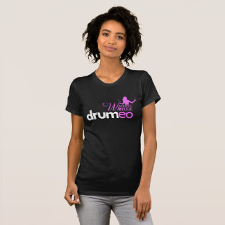 Drumeo Frauen auf dem Rand-Shirt - Rosa T-Shirt