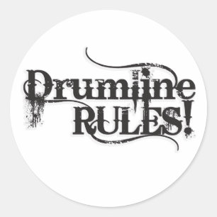 Drumline REGELN Runder Aufkleber