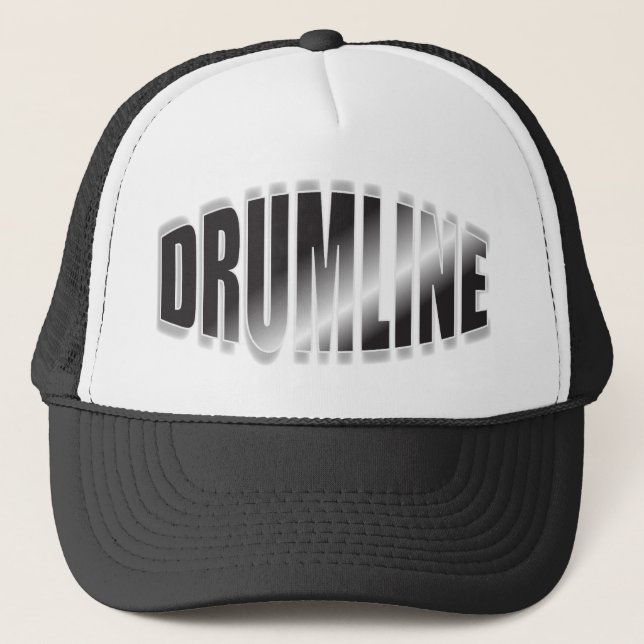 Drumline schwarzes Chrom Truckerkappe (Vorderseite)
