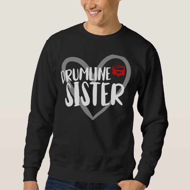 Drumline Sister Heart Marching Band Sweatshirt (Vorderseite)