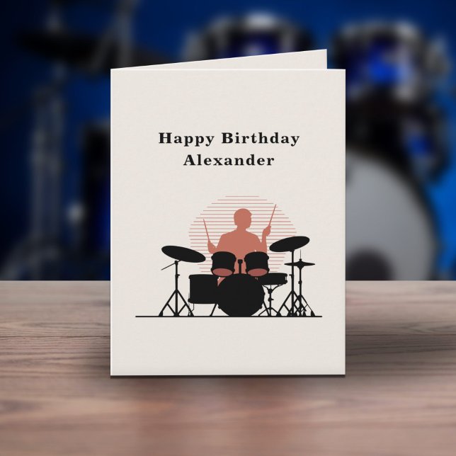 Drummer Birthday Card Karte (Drummer Birthday Card)