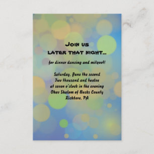 Drummer boy Bar Mitzvah Empfang Party Card Einladung
