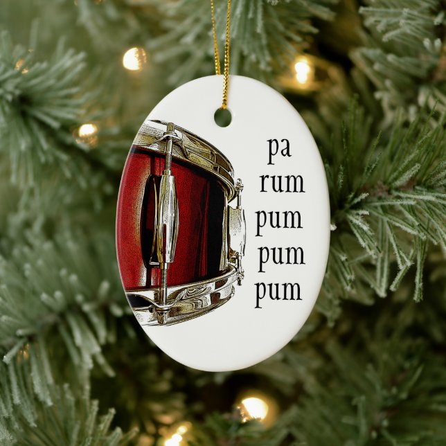 Drummer Boy Christmas Snare Drum Musician Holiday Keramik Ornament (Baum)