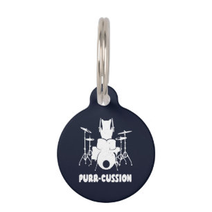 Drummer Cat Purr Cussion Niedlich Haustiermarke