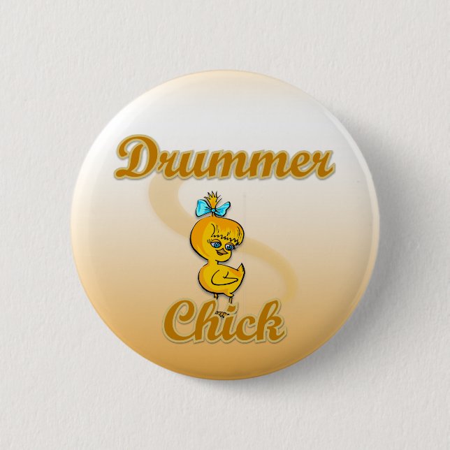 Drummer Chick Button (Vorderseite)
