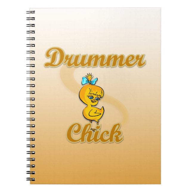 Drummer Chick Notizblock (Vorderseite)