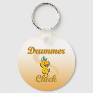Drummer Chick Schlüsselanhänger