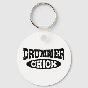 Drummer Chick Schlüsselanhänger