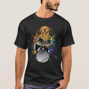 Drummer de chien Jouer des tambours Hommes T-shirt