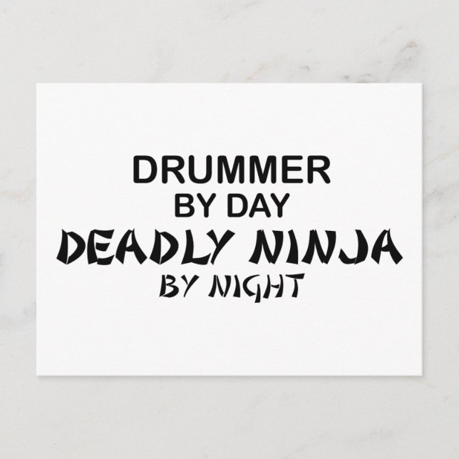 Drummer Deadly Ninja by Night Postkarte (Vorderseite)