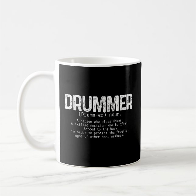 Drummer Definition Trommler Drummer Drummer Kaffeetasse (Links)