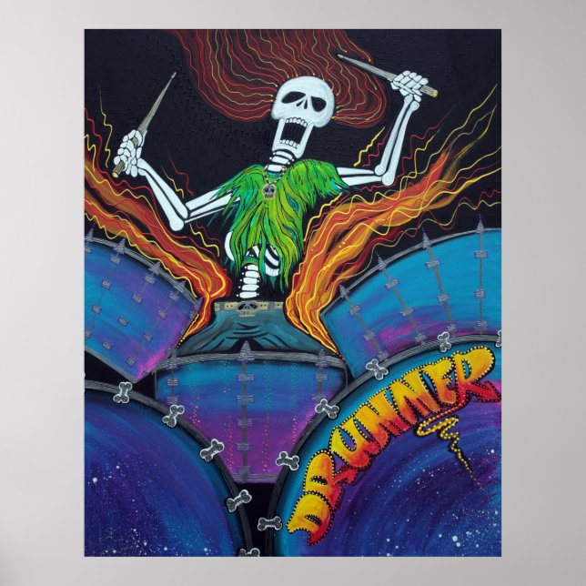 Drummer des toten Posters Poster (Vorne)
