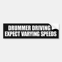 Drummer Driving Varying Speeds Autoaufkleber