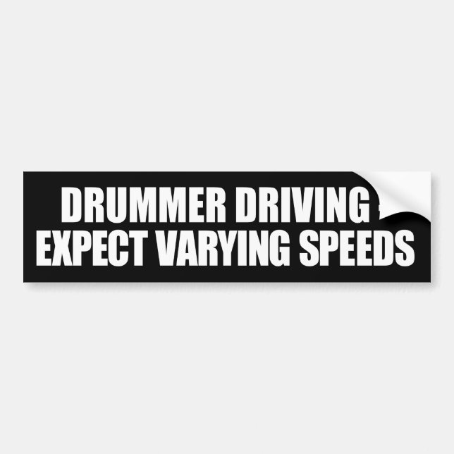 Drummer Driving Varying Speeds Autoaufkleber (Vorne)
