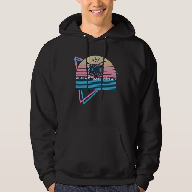 Drummer Drum Retro What Are You Snaring At Hoodie (Vorderseite)