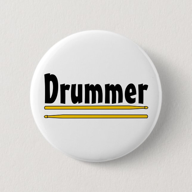 Drummer Drum Sticks Button (Vorderseite)