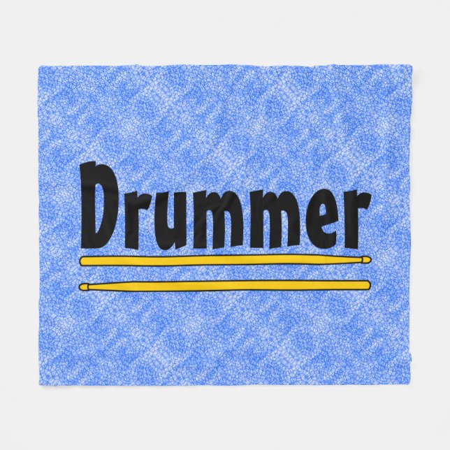 Drummer Drum Sticks Fleecedecke (Vorderseite (Horizontal))