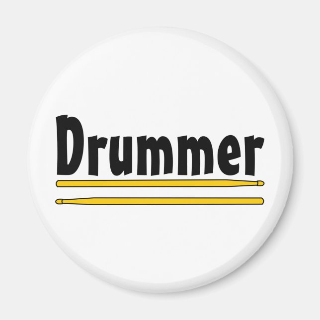 Drummer Drum Sticks Magnet (Vorne)