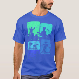 Drummer Drum Sticks Rock & Roll Kinder Jungs Männe T-Shirt