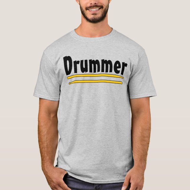Drummer Drum Sticks T-Shirt (Vorderseite)