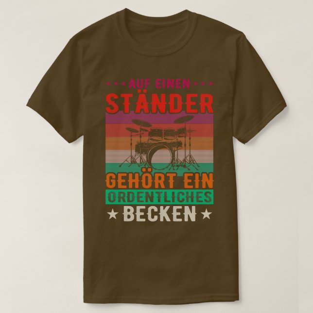 Drummer Drums Drumsticks Musician Outfit 6 T-Shirt (Design vorne)