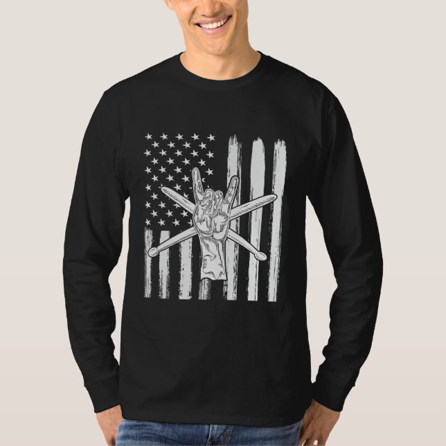 Drummer Drums-Drumsticks T-Shirt (Vorderseite)