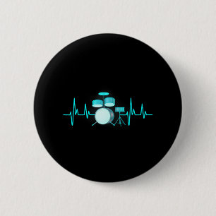 Drummer Drums Heartbeat Drumstick Drumset Music Button