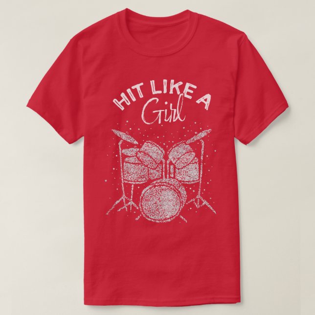 Drummer-Drumsticks-Drum-Kit T-Shirt (Design vorne)