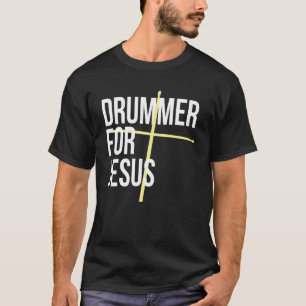 Drummer für Jesus Cross Trommelstöcke für Schlagze T-Shirt