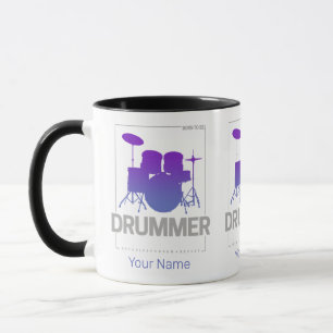 Drummer Geboren für Percussionist Band Mitglied zu Tasse
