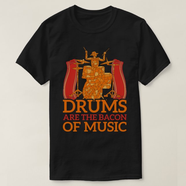 Drummer Gift Rock Music Schlagzeug Drums T-Shirt (Design vorne)