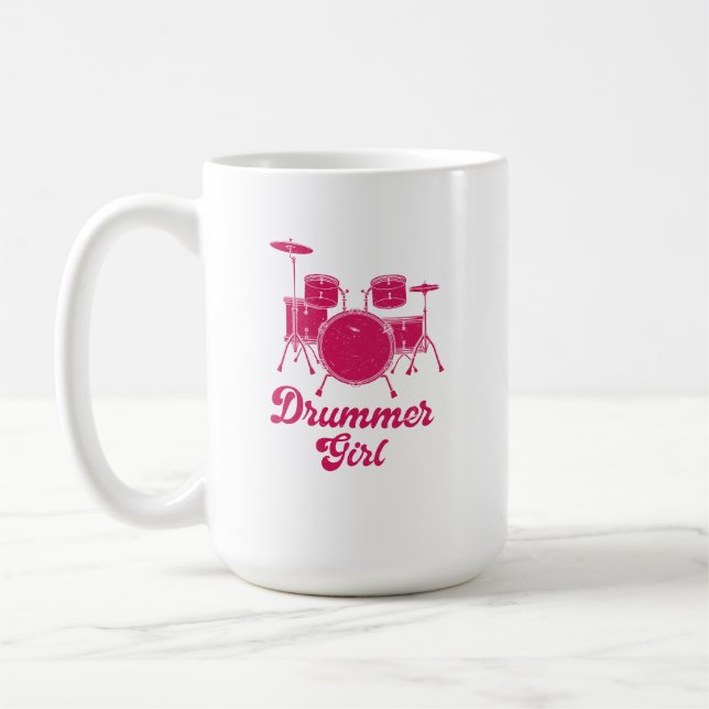 Drummer Girl | Drums Drummer Gift Kaffeetasse (Links)