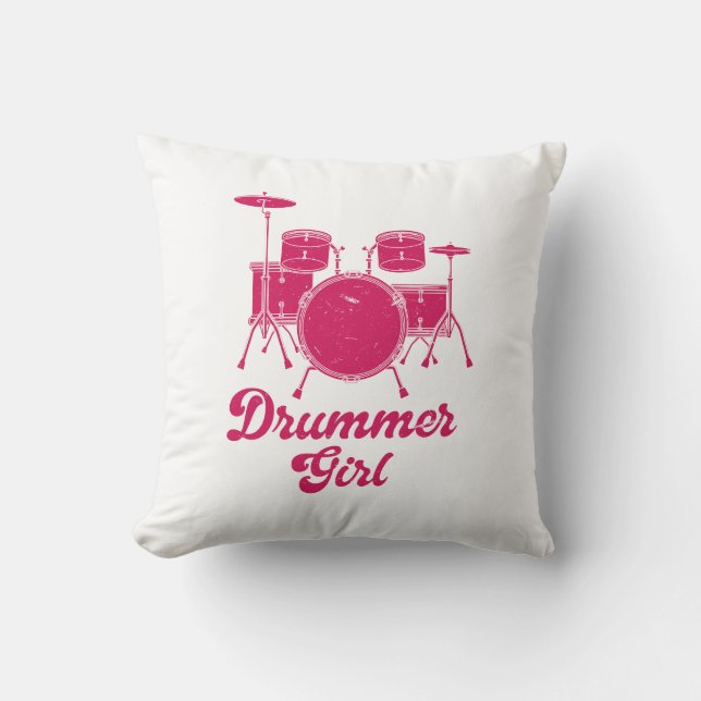 Drummer Girl | Drums Drummer Gift Kissen (Vorderseite)
