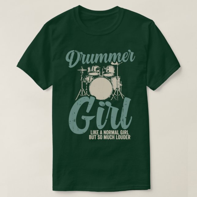 Drummer Girl Drums Drummer Gift  T-Shirt (Design vorne)
