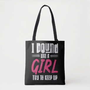 Drummer Girl Drumset Weiblicher Trommelmusiker Tasche