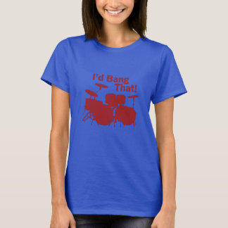 Drummer Girl Spaß T - Shirt
