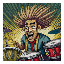 Drummer Glossy Poster